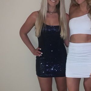 Navy sequin dress from ShowPo